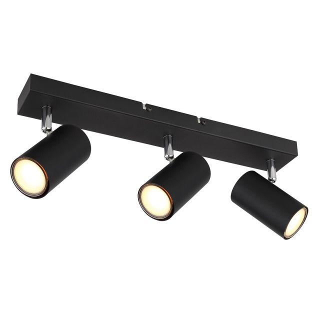 Regleta negro Robby 3xGU10 (Globo 57911-3B)