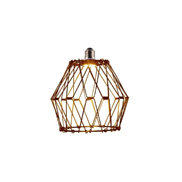 Lámpara de techo Led tipo jaula transformable dorada E27 4W 3000K 240Lm (F-Bright 2509007-D)