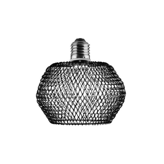 Lámpara de techo Led tipo cesta de red de metal flexible negra E27 4W 3000K 240Lm (F-Bright 2509005-N)
