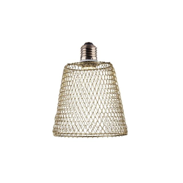 Lámpara de techo Led tipo campana de red de metal flexible dorada E27 4W 3000K 240Lm (F-Bright 2509006-D)