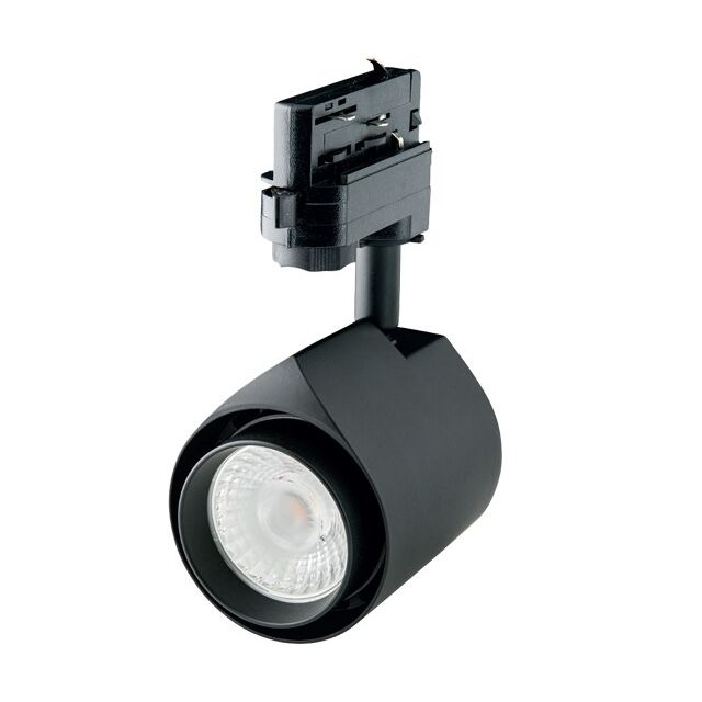 Foco Led técnico para carril de luz modelo PLUS negro 22W 2300Lm 4000°K (Duralamp TD22M-3K8L-FL-B)