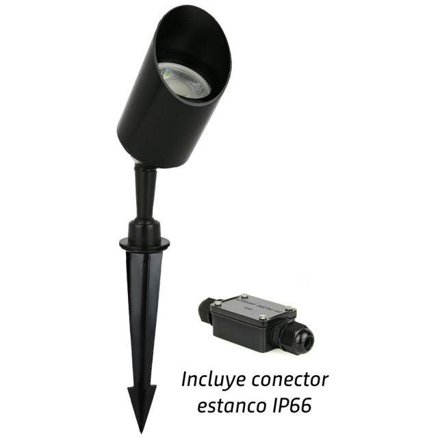 Estaca de jardín GU10 con conector estanco incluido IP65 (Spectrum SLIP012009)