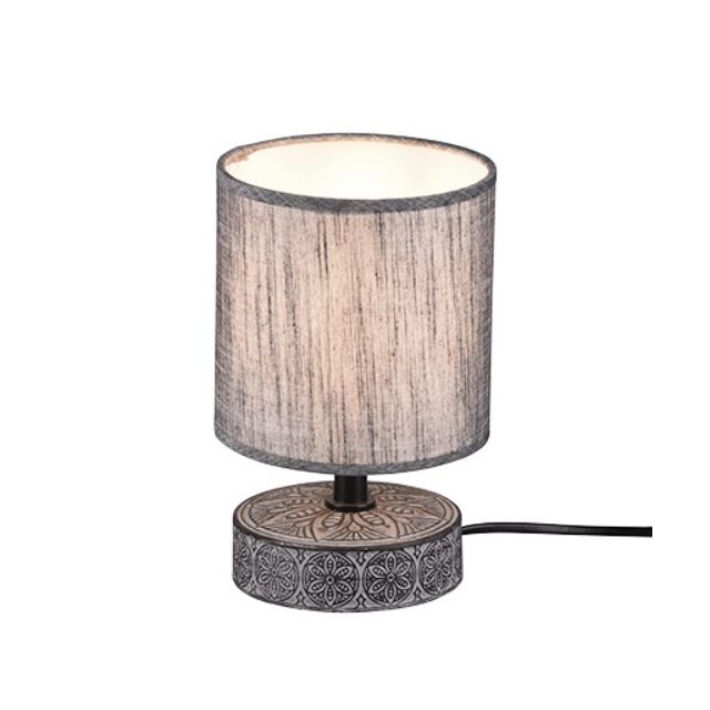 Lámpara sobremesa ceramica gris Marie 1xE14 IP20 (Trio R50980111)