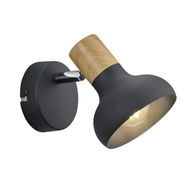 Lámpara de foco negra Latika 1xE14 (Trio R81521032)