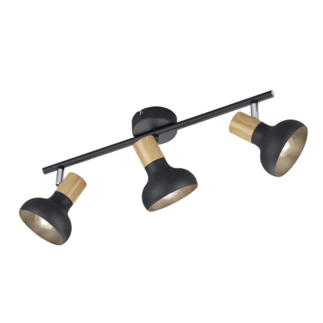 Regleta 3 focos negra Latika 3xE14  (Trio R81523032)