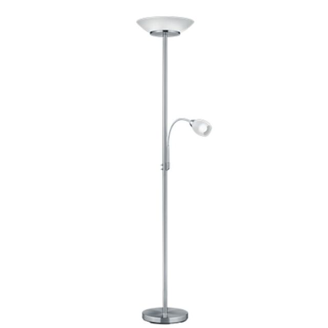 Lámpara pie salon niquel mate Gerry 2xE27 + 1xE14 IP20 180cm  (Trio R40063107)