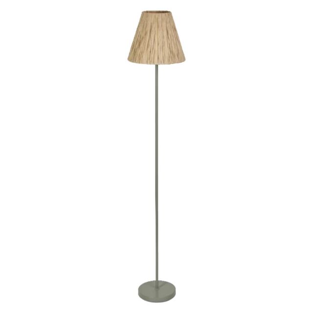Lámpara de pie rafia verde 1xE27 Raffia Decor (Ledvance 838239)