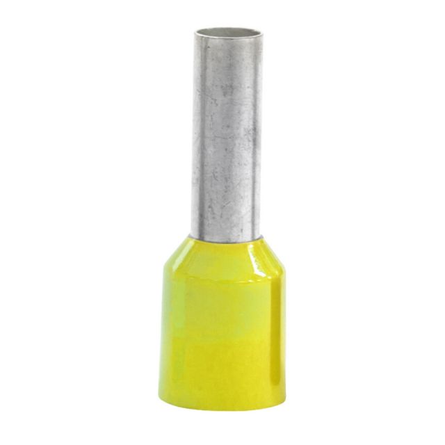 100 ud. puntera hueca doble amarillo 14mm. 2 x 6 mm2 (Copain BD0600D)