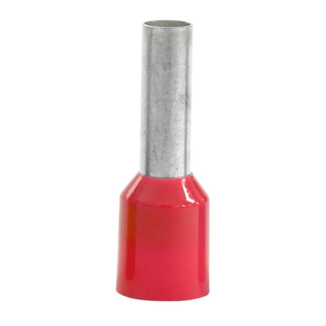 100 ud. puntera hueca doble rojo 14mm  2 x 10 mm2 (Copain BD1000D)