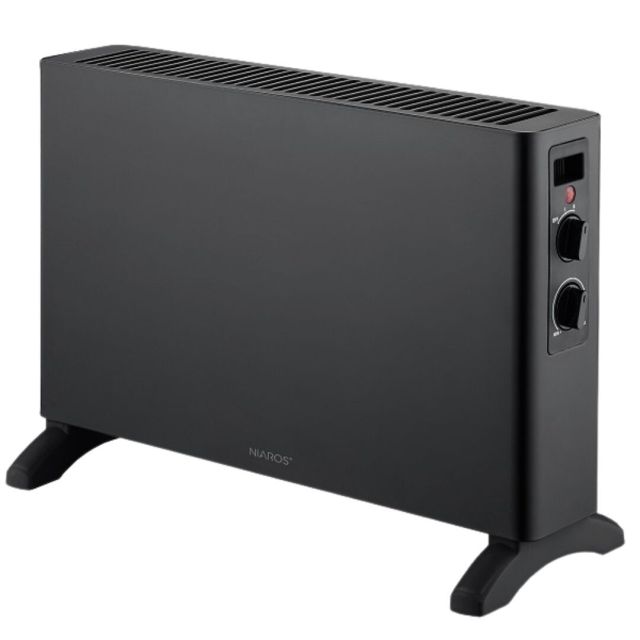 Convector regulable negro Selatin  2000W (Niaros 301005003)