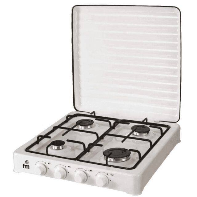 Cocina de gas 4 quemadores con tapa para exterior (FM HG-400)