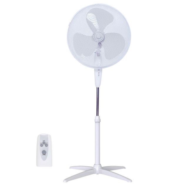 Ventilador de pie oscilante con mando 45W Ø43x125cm (GSC 3000000169)