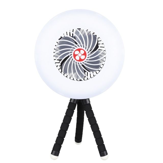 Mmini ventilador solar con luz y trípode 4W 250Lm (Niaros 300040005)