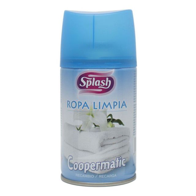 Ambientador Splash Coopermatic "Ropa limpia" 250 ml. (Zelnova 11631)