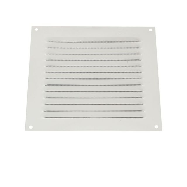 Rejilla ventilacion blanco con mosquitera 15x15 cm (Koppels J1010B)