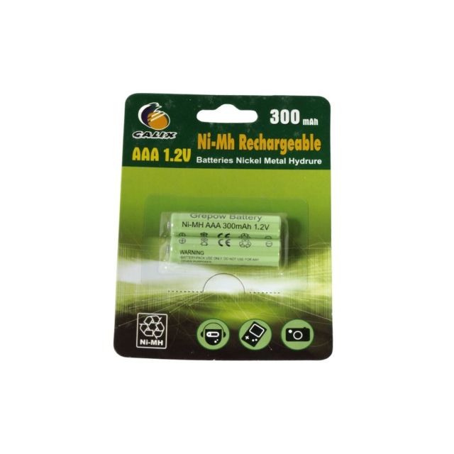 2 uds. pilas recargables AAA 1,2V 300mAh (Galix NI-MH 300/2)