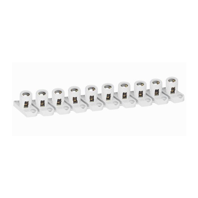 Regletas de paso de 10 bornas separables 2x6mm² paso 15 mm. (Legrand 034000)