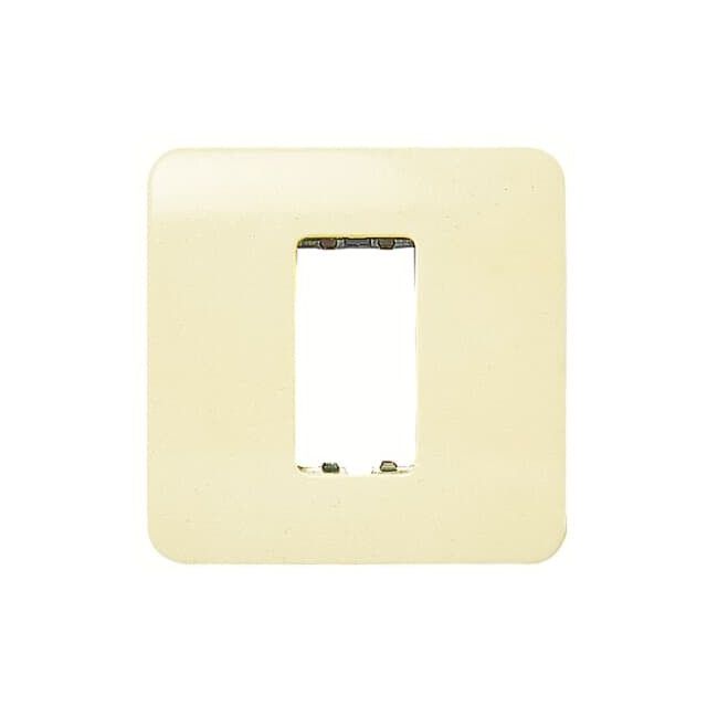 Placa 1 ventana 1 elemento sin tornillos marfil 80x80mm. (Niessen Stylo 2271.1 BM)