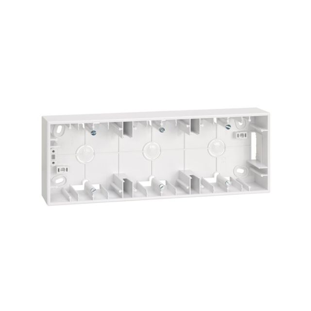 Caja blanca de superficie para tres elementos (Simón 27 Play 2700753-030)