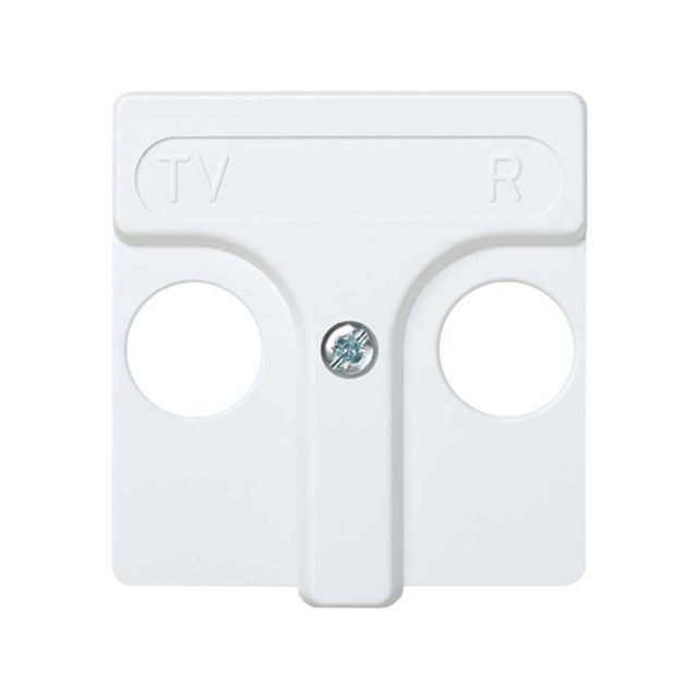 Placa para tomas inductivas de R-TV blanca (Simon 27 27053-34)