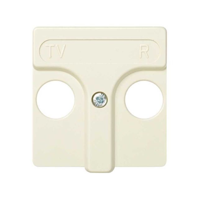 Placa para tomas inductivas de R-TV + SAT marfil (Simon 27 27097-31)