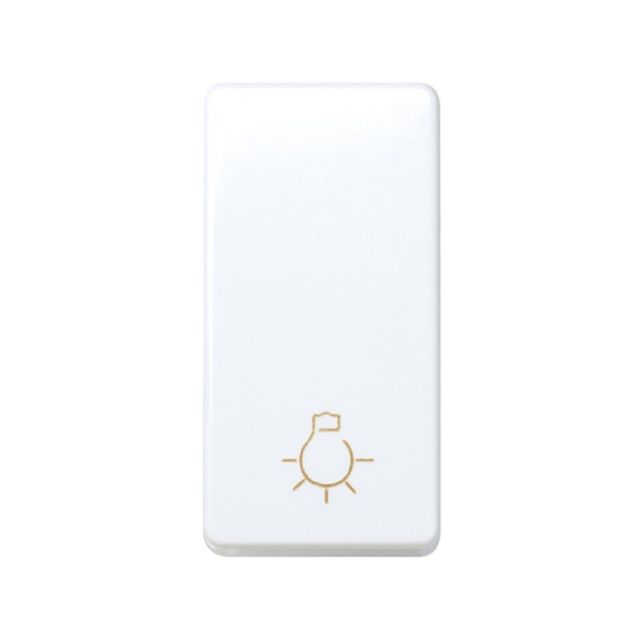 Pulsador blanco símbolo luz de medio elemento (Simon 27 27 27151-64)