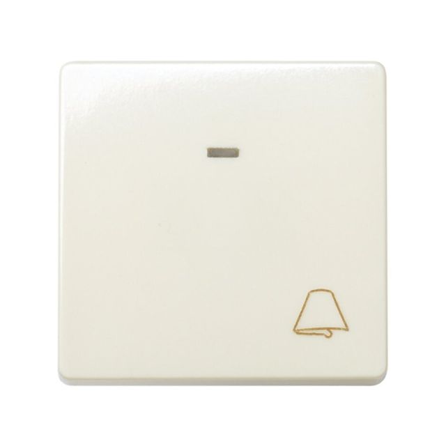 Pulsador marfil con grabado campana 10 A 250V (Simon 27 27160-62)