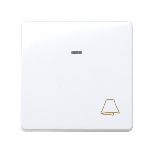 Pulsador blanco con grabado campana 10 A 250V (Simon 27 27160-65