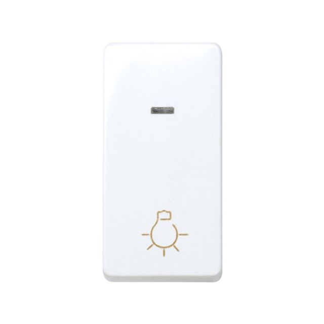 Pulsador blanco símbolo luz con visor (Simon 27 27161-64)