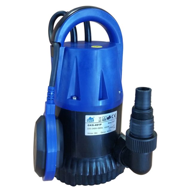 Bomba sumergible para drenaje y aguas residuales 400W GUT GKS401P - Monofásico