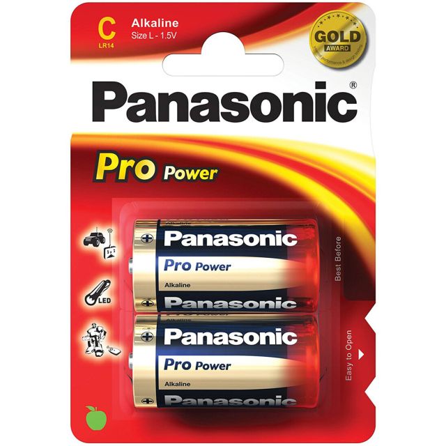 2 uds. pilas Panasonic Xtreme Power alcalina superior 1,5V LR14-C (Blíster)