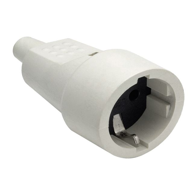 Base aérea bipolar con TTL blanca 16A 250V PVC (Famatel 2104-B) (Retractilada)