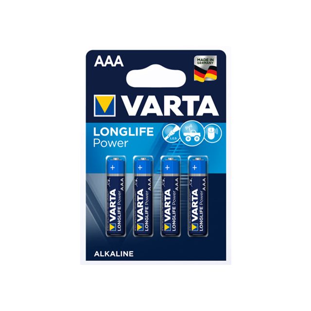 4 uds. pilas Varta Longlife Power 4903 alcalina 1,5V LR03 -AAA (Blíster)