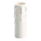 Funda vela blanca con detalle de gotas 68mm. para portalámparas E14 (Solera 853)