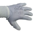 2 pares de guantes de poliéster y poliuretano grises talla XL (Mader 96390)