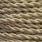 Bobina 25m. cable textil decorativo trenzado seda beige 2x0,75mm.(Cordón D'or 0901210-CR)