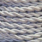 Bobina 25m. cable textil decorativo trenzado seda blanco 2x0,75mm.(Cordón D'or 0901210-BL)