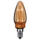 Lámpara vela cristal Led efecto incandescente 2W 1800°K (F-Bright 2601210)