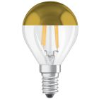 Lámpara standard reflectora cristal Led cúpula oro E14 4W 2700°K 380Lm (Osram 4058075456549)