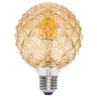 Lámpara globo cristal Led piña caramelo 6W E27 2700°K (F-BRIGHT 2601974)