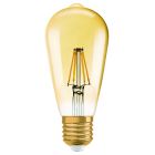 Lámpara Led pera cristal Vintage 1986 Edison Fil regulable E27 6,5W 2400°K 725Lm. (Osram 081514)