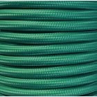 Bobina 15 metros cable textil decorativo verde liso mate (CIR62CM32)