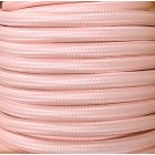 Bobina 25 metros cable textil decorativo rosa baby liso mate (CIR62CM23)