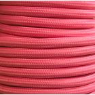 Tira 5 metros cable textil decorativo rosa liso mate (CIR62CM36)