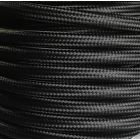 Tira 5 metros cable textil decorativo negro liso mate (CIR62CM13)