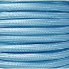 Tira 5 metros cable textil decorativo azul liso mate (CIR62CM29)