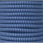 Bobina 15 m. cable textil decorativo blanco/azul Zig Zag mate (CIR62CM01/30)
