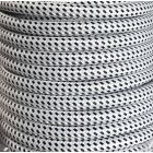 Bobina 25 metros cable textil decorativo blanco/negro duero mate (CIR62CM01/13)