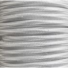 Tira 5 metros cable textil decorativo blanco liso brillo (CIR62CTS73)