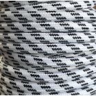 Bobina 25 metros cable textil decorativo blanco/negro fenix mate (CIR62CM01/13)